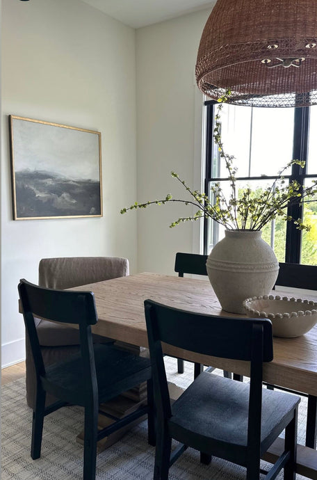 Moody Dining Room Inspiration, Moody Dining Room Design, Moody Landscape Abstract Art - Irish Countryside