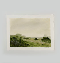 Load image into Gallery viewer, Greener Pastures - Original 8&quot; x 6&quot; on handmade deckled edge paper (free shipping included)