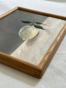 Lemon I - Original 10" x 8" framed acrylic on canvas panel (free shipping included)