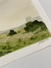 Load image into Gallery viewer, Greener Pastures - Original 8&quot; x 6&quot; on handmade deckled edge paper (free shipping included)