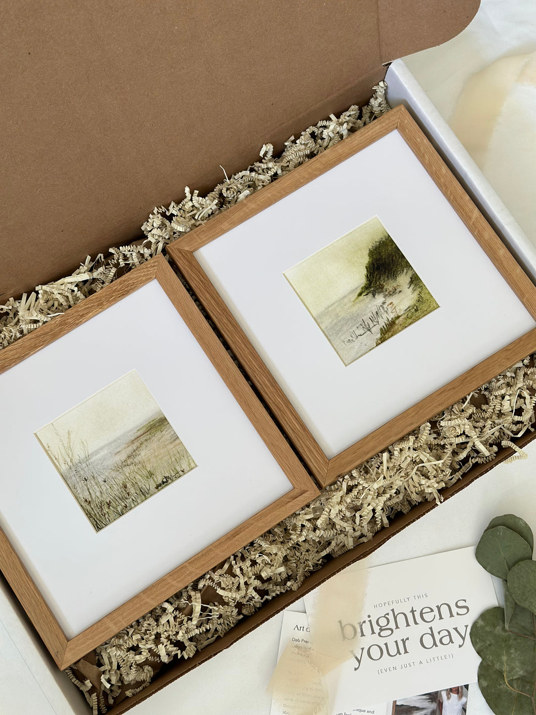 Vintage Gift Box - Set of 2 Framed Prints - G10