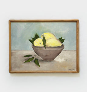 Lemon II - Original 16" x 12" acrylic on canvas panel (free shipping included)